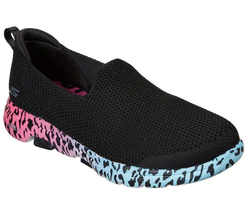 Skechers Gowalk 5 - Edgy - Womens Slip On Shoes Black/Multicolor [AU-PV2972]